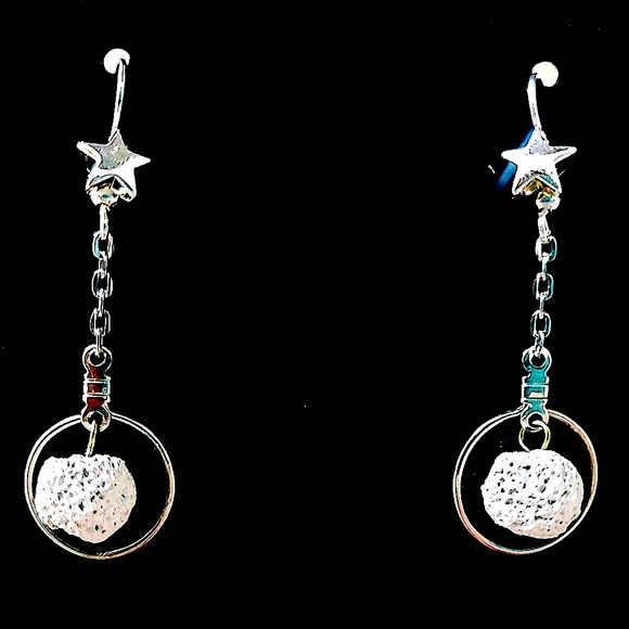 Lunar Love Hematite Handcrafted Diffuser Earrings - Picture 1 of 4